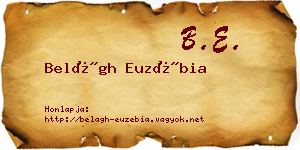 Belágh Euzébia névjegykártya